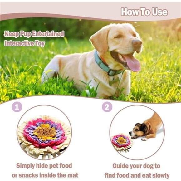 Snuffle Mat for Dogs,SniffMat Slow Feeding Mat,Interactive Feed Game for Boredom - Picture 5 of 7